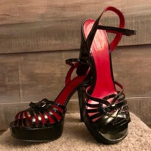 GUESS By Marciano Black Patent Heels With Bow